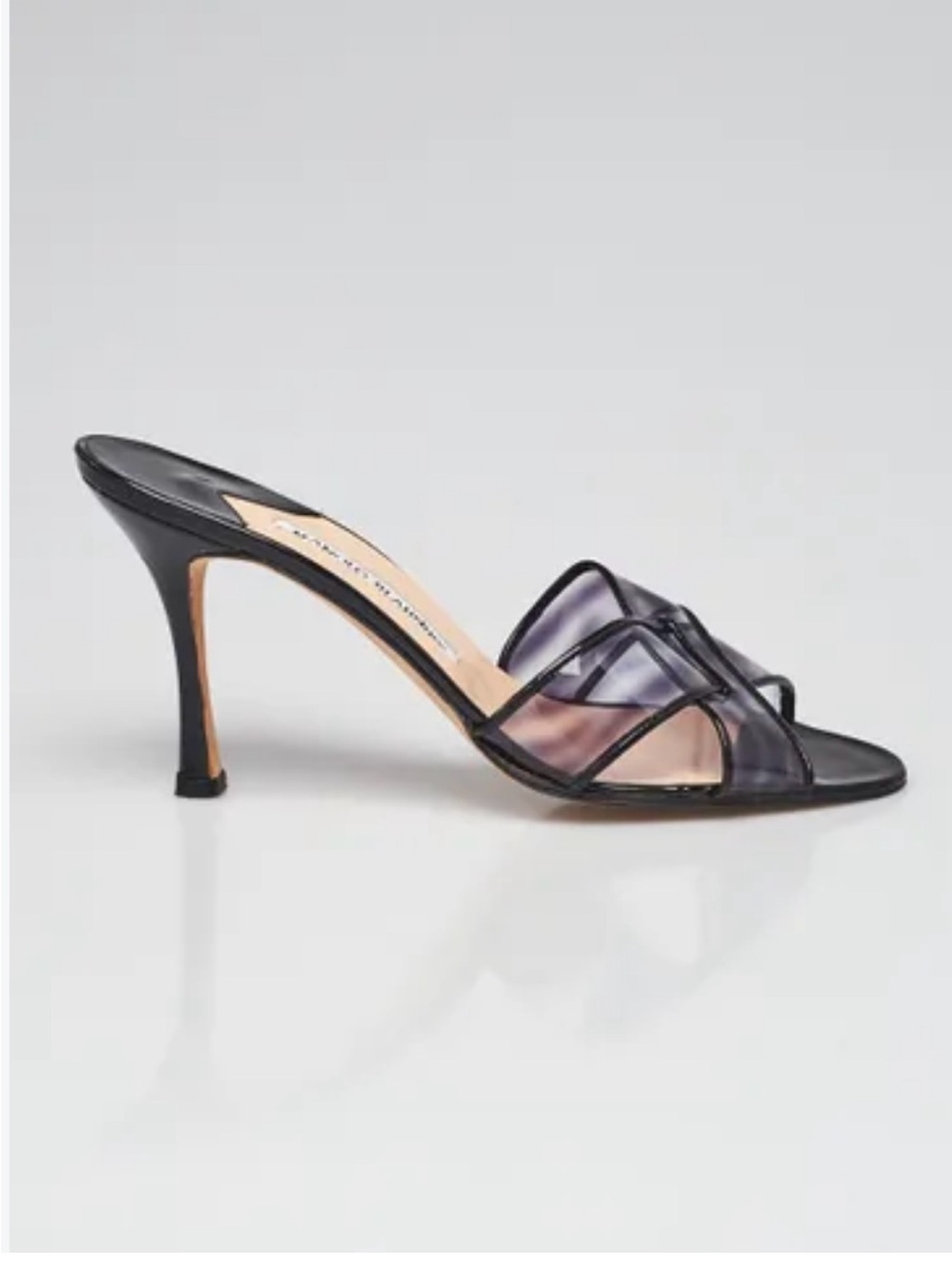 Manolo Blahnik black patent mules